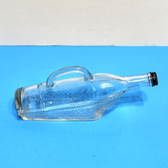 London Glass Wine Bottle Ship-Shaped Empty 11.5&Prime; Decorative Dinner Display