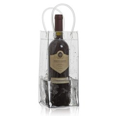 Ice Wine Bag Portable Collapsible Clear Wine Pouch Cooler with Handle for Party,