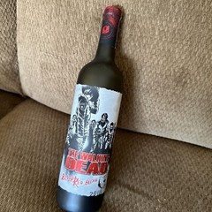 Empty Wine Bottle From 2016 “The Walking Dead” Blood Red Blend