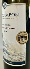 Empty Wine Glass Bottle San Simeon 2018 Cabernet Sauvignon Paso Robles CA 750ml