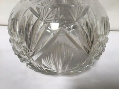 Vintage Amercian Cut Crystal Etched Wine Bottle