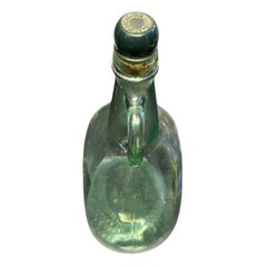 Vintage Almaden Vineyards Green Glass Wine Liquor Jug w/ Topper
