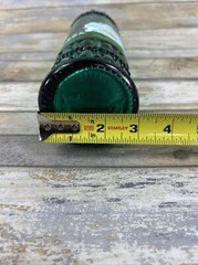 VTG Teal Blue 13&Prime; Decorative Empty Bottle Wine/Oil/Syrup Swanky Barn Flower