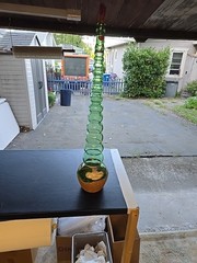 Vintage Giant 3L Green Glass Bessi Chianti Wine Bottle 30&Prime; Tall 1969 Vintage