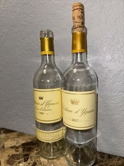 1983 & 2017 Château d&rsquo;Yquem – Sauternes (750ml) EMPTY BOTTLE COLLECTIBLE W/ Cork