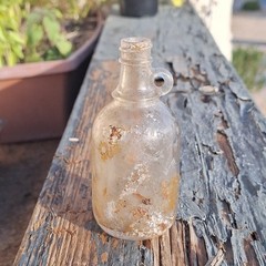 Vtg Franzia Mini Wine Bottle Jug w/ Handle 3/16 Pint Size