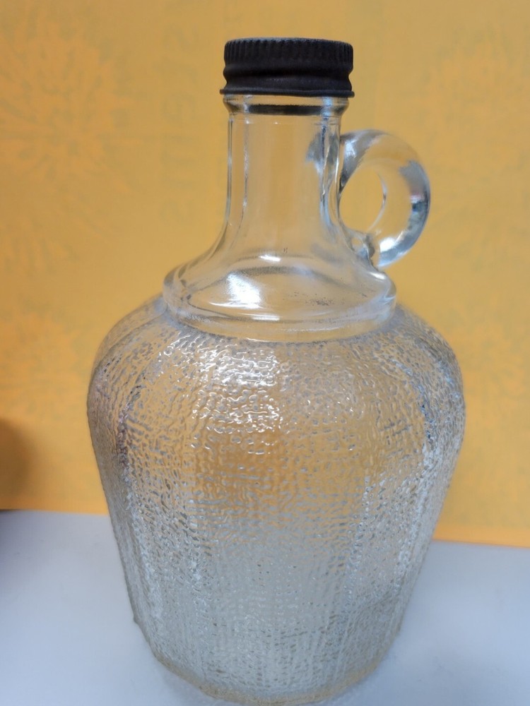 Vintage Glass Jug, Wine Jug? Small with handle, beautiful piece see pictures!