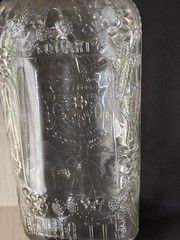 GARRETT’S American Wines Vintage Embossed Clear Glass Bottle 4/5 Quart