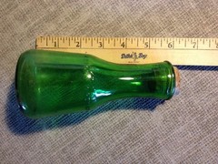 Vtg Green Emerald Glass Wine Cruet Caraf Lamont Vineyards 2/5 pt. 1086178 w/Cork