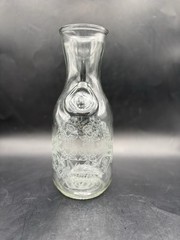 Vintage 1990 Floral Etched Norman Kosarin Carafe Paul Masson Vineyards Daffodil