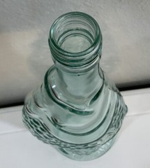 Vtg Empty Italian Fish Shaped Wine Bottle 13&Prime; Pescevino Glass Beach Nautical