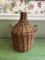 Vintage Wicker Demijohn Wine Bottle 11&Prime;