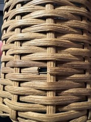 Demijohn Rattan Wicker Cover Wine Whiskey Bottle Lid Stopper & Ring Miniature 8&Prime;