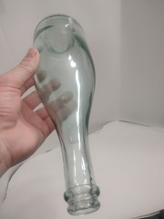 Vintage Aqua Blue/Green WINE Bottle Heavy Glass Beautiful Condition Decoration