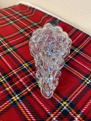 Vintage Clear Glass Decorative Grape Cluster Bottle Display Collectible