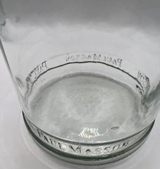 Vintage Paul Masson Glass Wine Water Carafe, Embossed Bottom Letters, 10.5&Prime; Tall