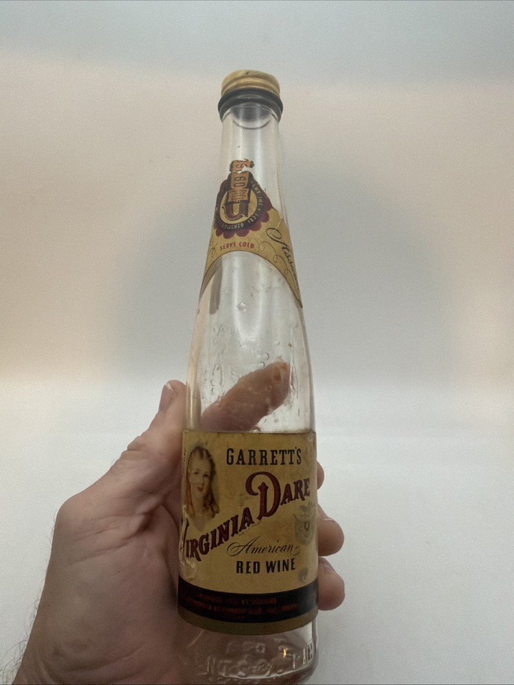 Garrett’s Virginia Dare Red Wine Bottle W/ Label
