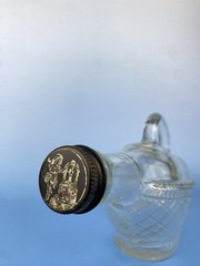 Vintage 1960&rsquo;s London (Ontario) Canada Winery Glass Bottle In Basket with Cap