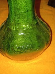 Margo green 1/2 gallon glass wine bottle