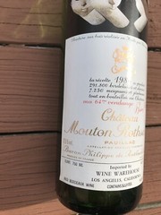 Chateau Mouton Rothschild Pauillac 1986 Empty Bottle No Cork