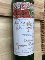 Chateau Mouton Rothschild 1989, Pauillac, Bordeaux Bouteille Vide With Cork
