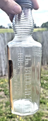 ANTQIUE ORIGINAL “ MANY BLANC “ ROCK- RYE PAPER LABEL LIQUOR EMPTY BOTTLE !!