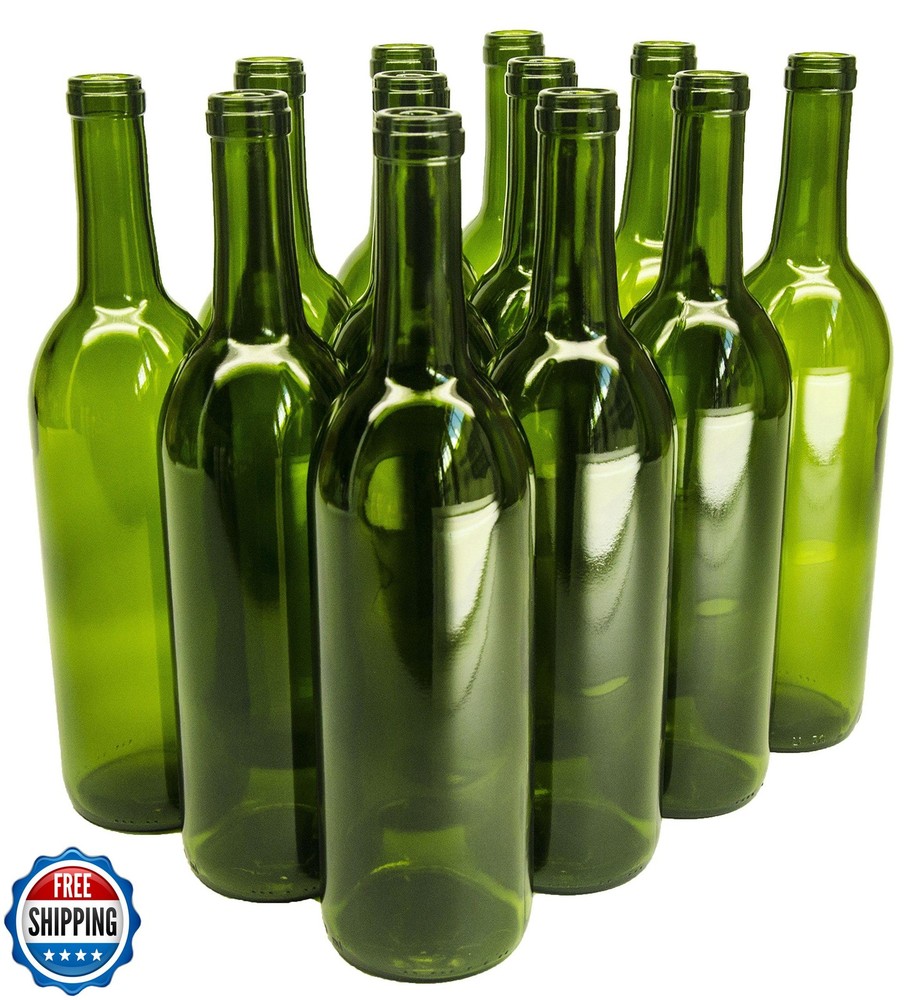 North Mountain Supply – W5CG 750ml Glass Bordeaux Wine Bottle Flat-Bottomed C