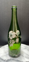 Vtg Collectible Perrier Jouet Fleur de Champagne Painted Bottle Empty No Label
