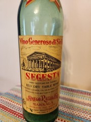 SEGESTA WINE BOTTLE 1 QUART VINTAGE EMERALD GREEN GLASS BOTTLE PORCRLAIN STOPPER