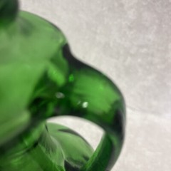 Vintage Green Glass Wine Decanter Jug Bottle With Handle Screw Top Lid 1.5 Liter
