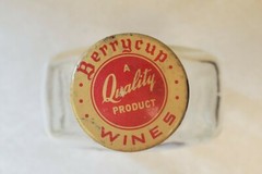 Vintage Berrycup Wines 2/5 Pint Glass Wine Bottle Yonkers, New York
