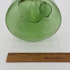 Vintage Wine Decanter Italian Demijohn Green Glass w/ Plugs and Ice Chamber