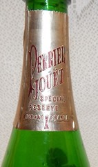 Vintage 1982 Perrier Jouet Special Reserve Hand Painted Empty Champagne Bottle