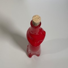 Fire RED Happy Cat Rheinhessen. Riesling Qualitätswein Wine Bottle EMPTY