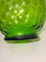 Gallo Half Gallon Flavor -Guard Green Glass Bottle Embossed Grapes & Vines VTG