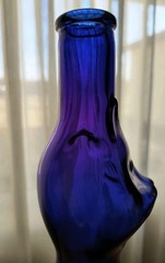 Riesling Mosel/Rheinhessen Wine Bottle Cat Shape Bottle COBALT BLUE w/o Cork