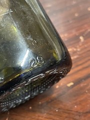 VTG Dark GREEN WINE BOTTLE DEEP PONTIL Mark, Dover Canyon CORK, Man Cave Empty