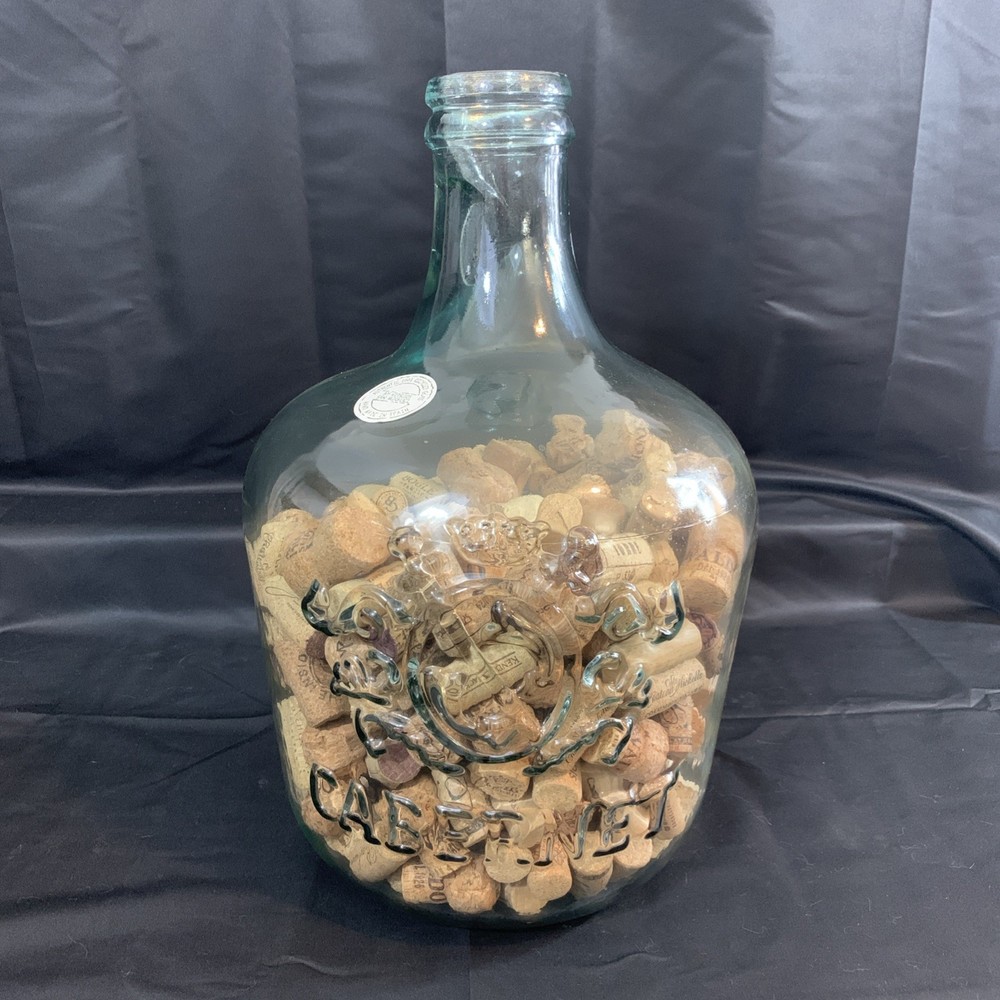 Vidrios San Miguel Recycled Large 3 1/2 Gallon Cabernet Wine Carboy Jug.