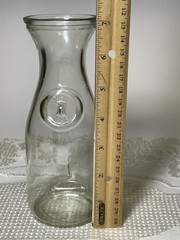 Vintage Wine Carafe Paul Masson Glass Since 1852 Single 7”