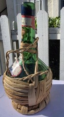 1974 Wrapped Bigi Empty Green Wine Bottle Pint Dry Italy