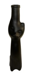 Moselland Black Cat Shaped Glass Wine Bottle 500ml 2018 EMPTY Decor Vase 13”