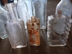 Lot Of 18 Vintage Glass Bottles SEE PICS