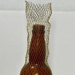 Vintage Pagoda Plum Wine “EMPTY” Bottle Mesh Covering Collectible