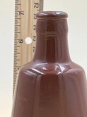 Vintage JM Da Fonseca Lisboa Empty Wine Bottle Portugal Rust Brown 7 in