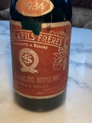 1934 Sichel & Fils Freres Red Sparkling Burgundy Rouge Burgundy Wine France
