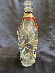 Vintage Lagosta Rose Wine Bottle Portugal Raffia Net Real Vinicola