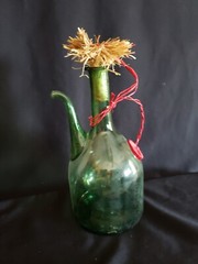 Vintage Old World Hand Blown Italian Wine Bottle Ice Chamber Pocket