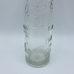 Garrett & Co Virginia Dare Wine Bottle New York Clear Glass 2/5 Pint Embossed