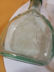 Set Of 3 Almaden Pony 187 ML Bottles Vineyards Green Glass