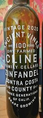 Cline Family Cellars 3 Empty Zinfandel Bottles 2020-2021